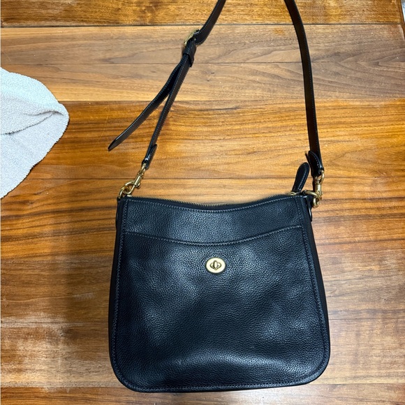 Coach Handbags - Coach Black Pebble Leather Crossbody